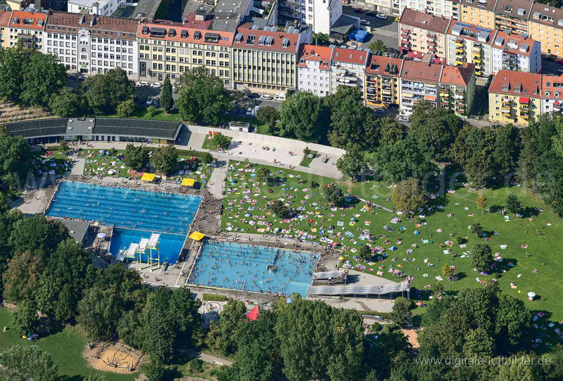 Luftaufnahme Westbad in Nürnberg | Mittelfranken, Bayern