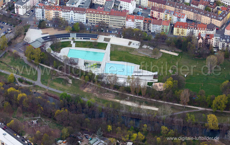 Luftaufnahme Westbad (Neubau) in Nürnberg | Mittelfranken, Bayern