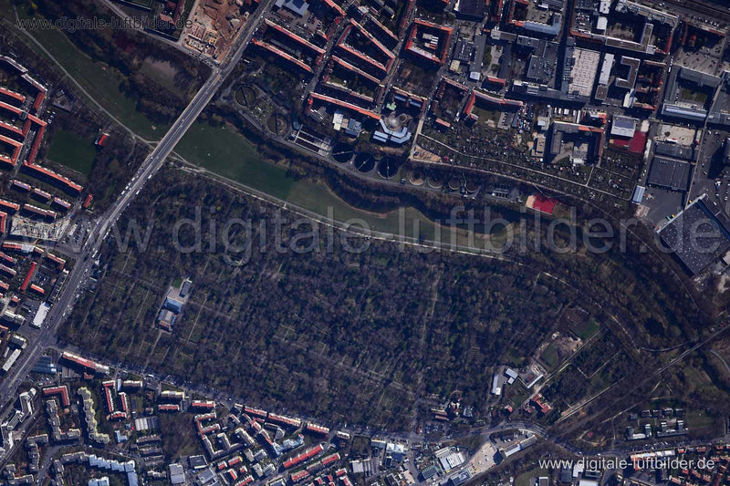 Luftaufnahme Westfriedhof in Nürnberg | Mittelfranken, Bayern