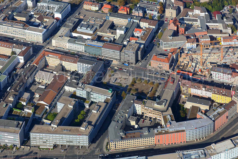 Luftaufnahme Willy-Brandt-Platz in Nürnberg | Mittelfranken, Bayern