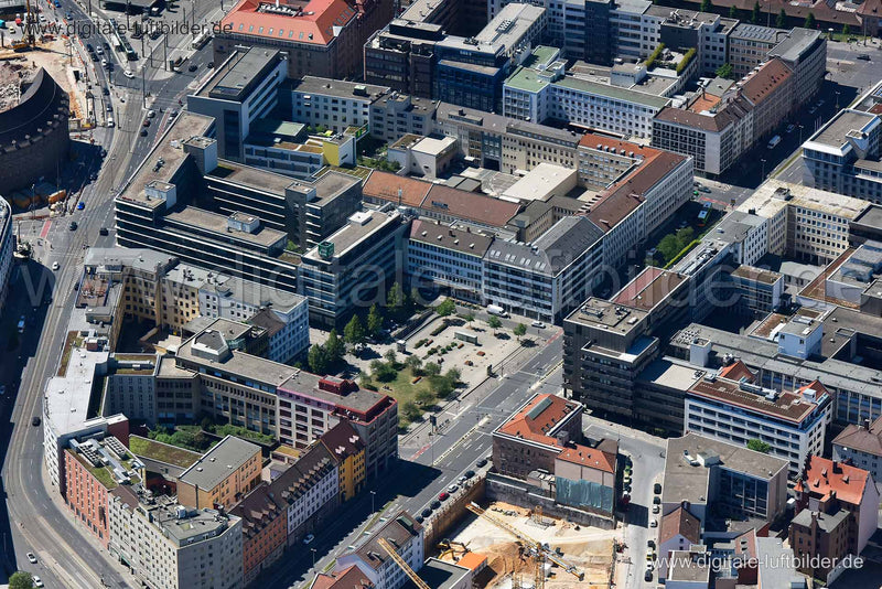 Luftaufnahme Willy-Brandt-Platz in Nürnberg | Mittelfranken, Bayern
