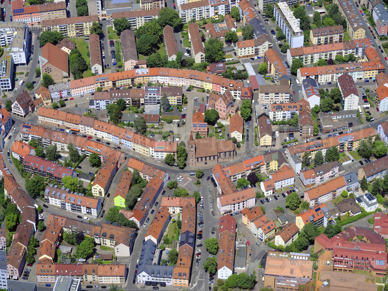 Luftaufnahme Wöhrd in Nürnberg | Mittelfranken, Bayern