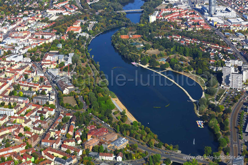 Luftaufnahme Wöhrder See in Nürnberg | Mittelfranken, Bayern
