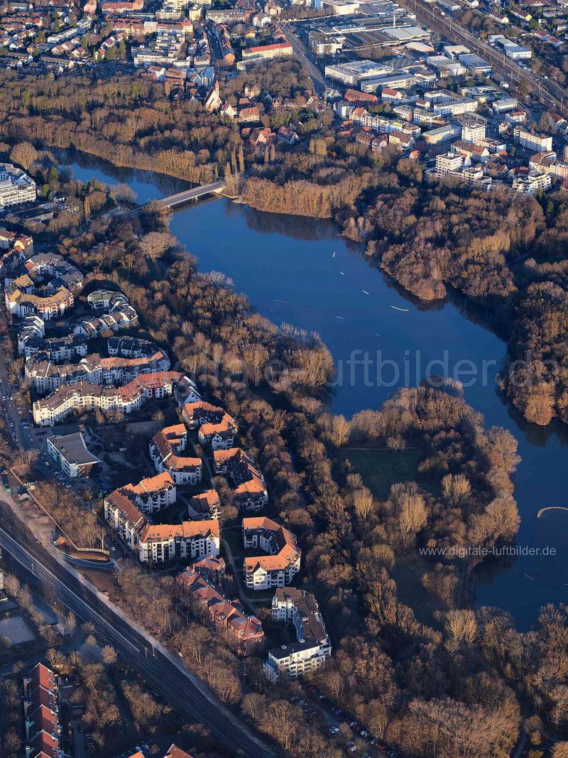 Luftaufnahme Wöhrder See in Nürnberg | Mittelfranken, Bayern