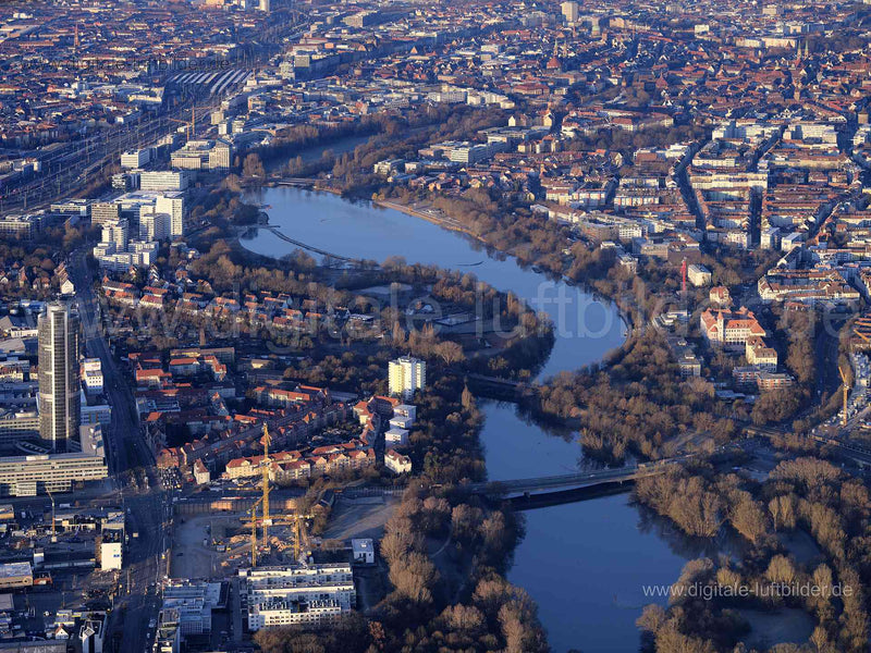 Luftaufnahme Wöhrder See in Nürnberg | Mittelfranken, Bayern