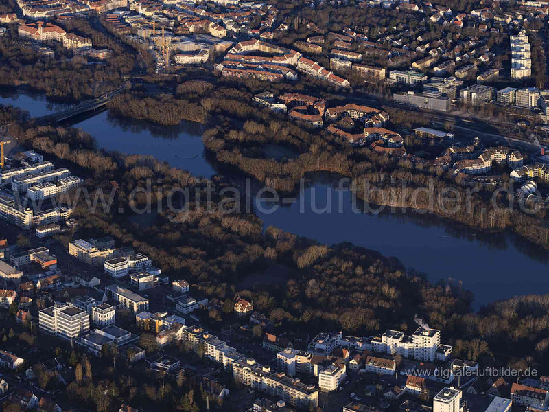 Luftaufnahme Wöhrder See in Nürnberg | Mittelfranken, Bayern