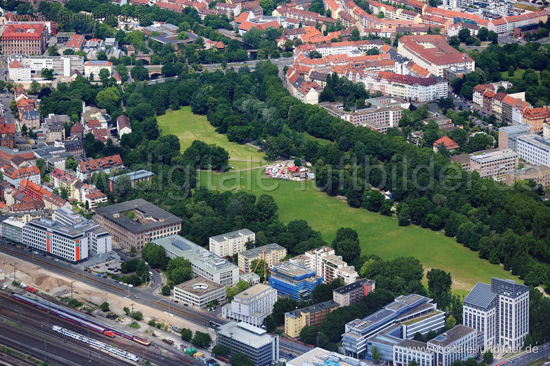 Luftaufnahme Wöhrder Wiese in Nürnberg | Mittelfranken, Bayern