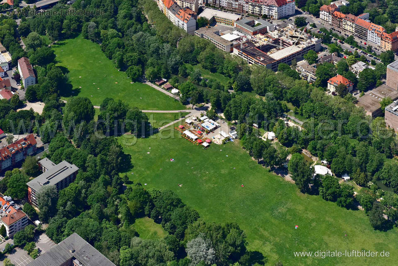 Luftaufnahme Wöhrder Wiese in Nürnberg | Mittelfranken, Bayern
