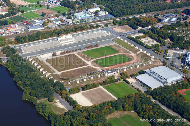 Luftaufnahme Zeppelinfeld & Steintribüne in Nürnberg | Mittelfranken, Bayern