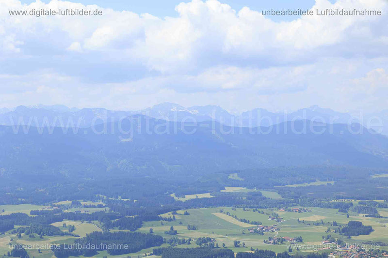 Luftaufnahme Alpenvorland in Oberammergau | Oberbayern, Bayern