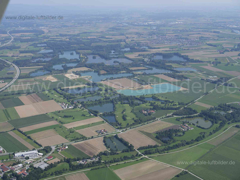 Luftaufnahme Lieblsee in Parkstetten | Niederbayern, Bayern
