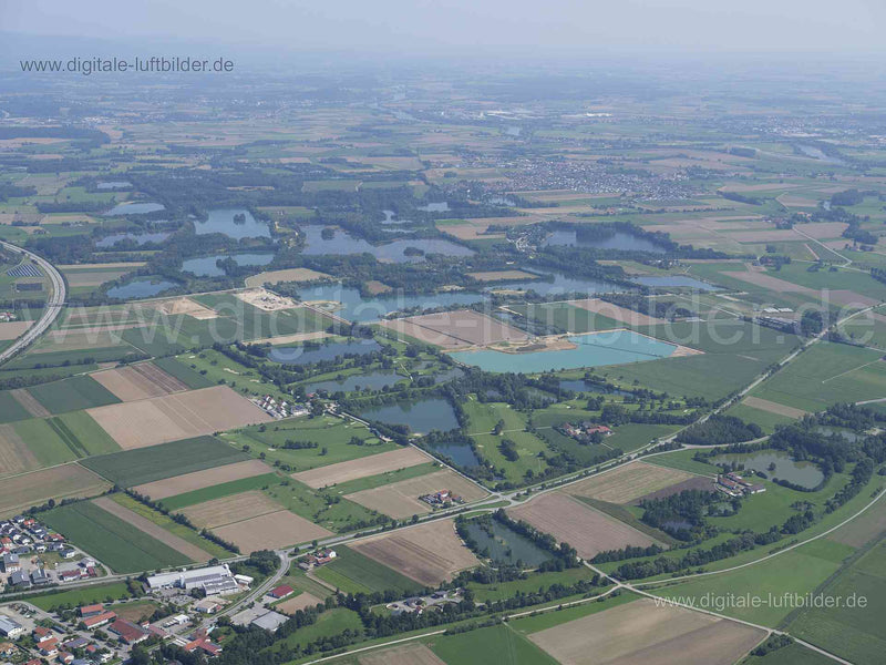Luftaufnahme Lieblsee in Parkstetten | Niederbayern, Bayern