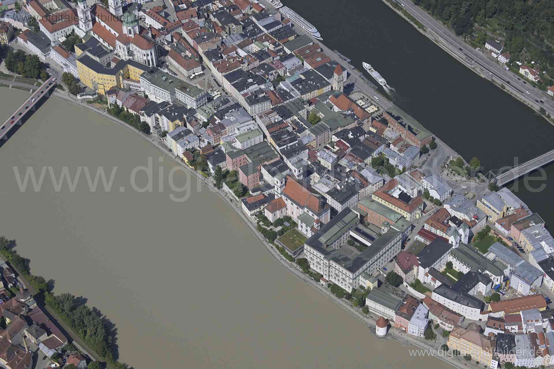 Luftaufnahme Alstadt Passau in Passau | Niederbayern, Bayern