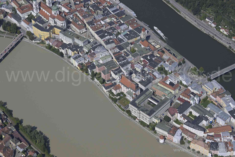 Luftaufnahme Alstadt Passau in Passau | Niederbayern, Bayern