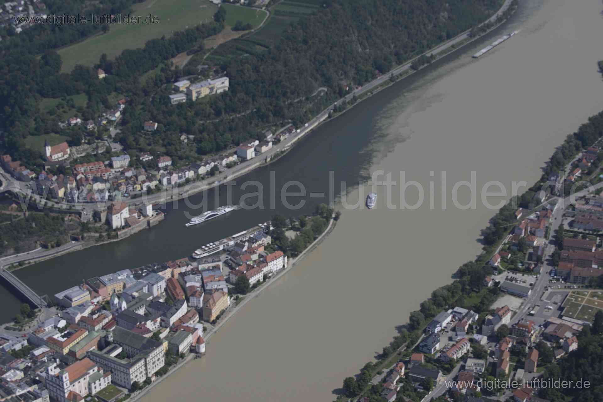 Luftaufnahme Alstadt Passau in Passau | Niederbayern, Bayern