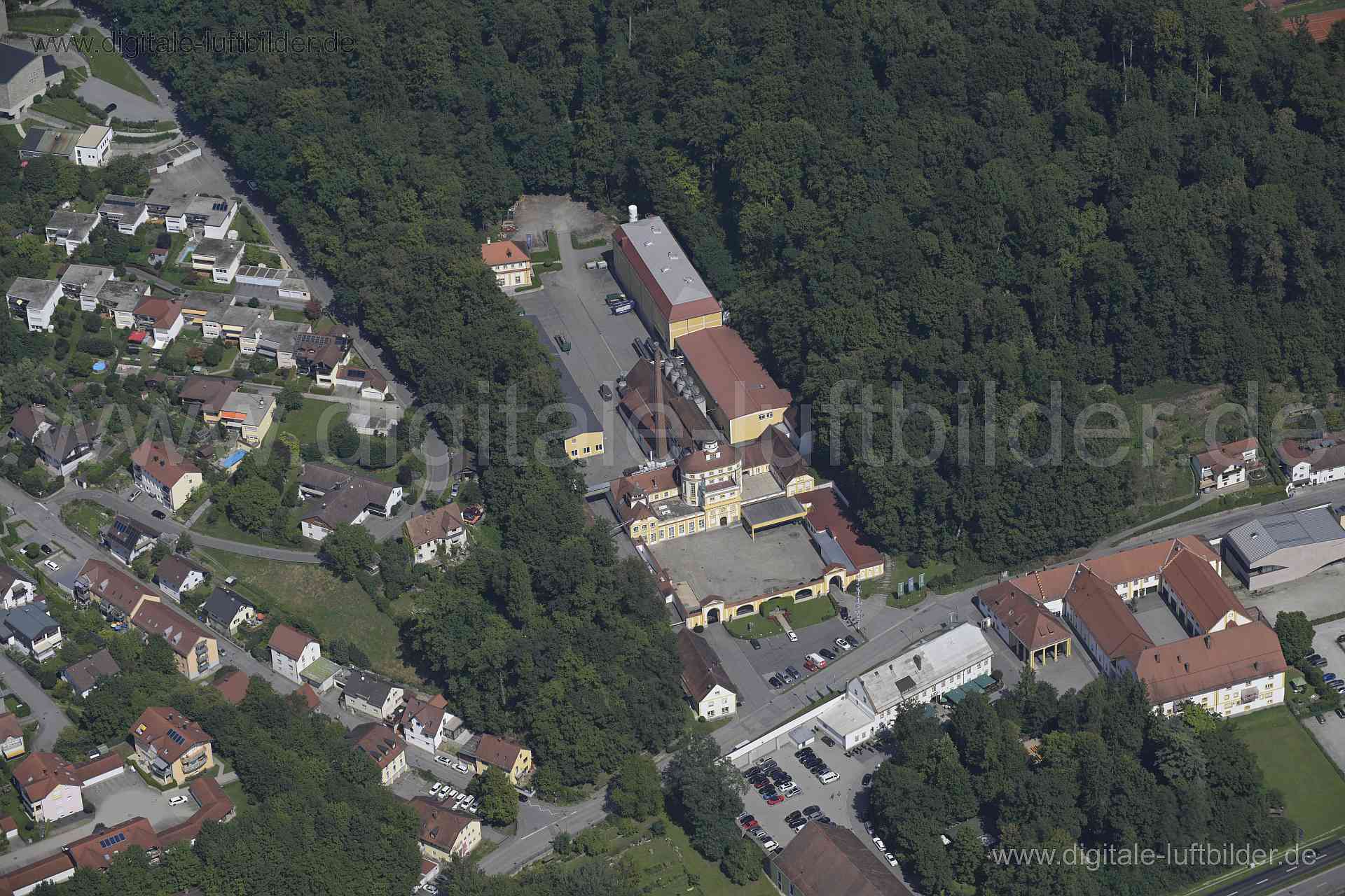 Luftaufnahme Brauerei Hacklberg in Passau | Niederbayern, Bayern
