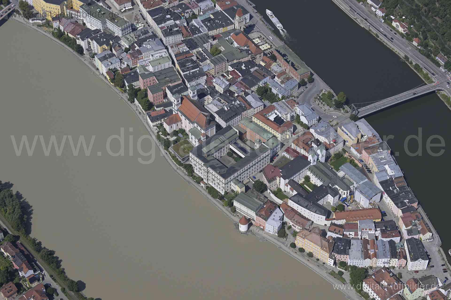 Luftaufnahme Gymnasium Leopoldinum in Passau | Niederbayern, Bayern