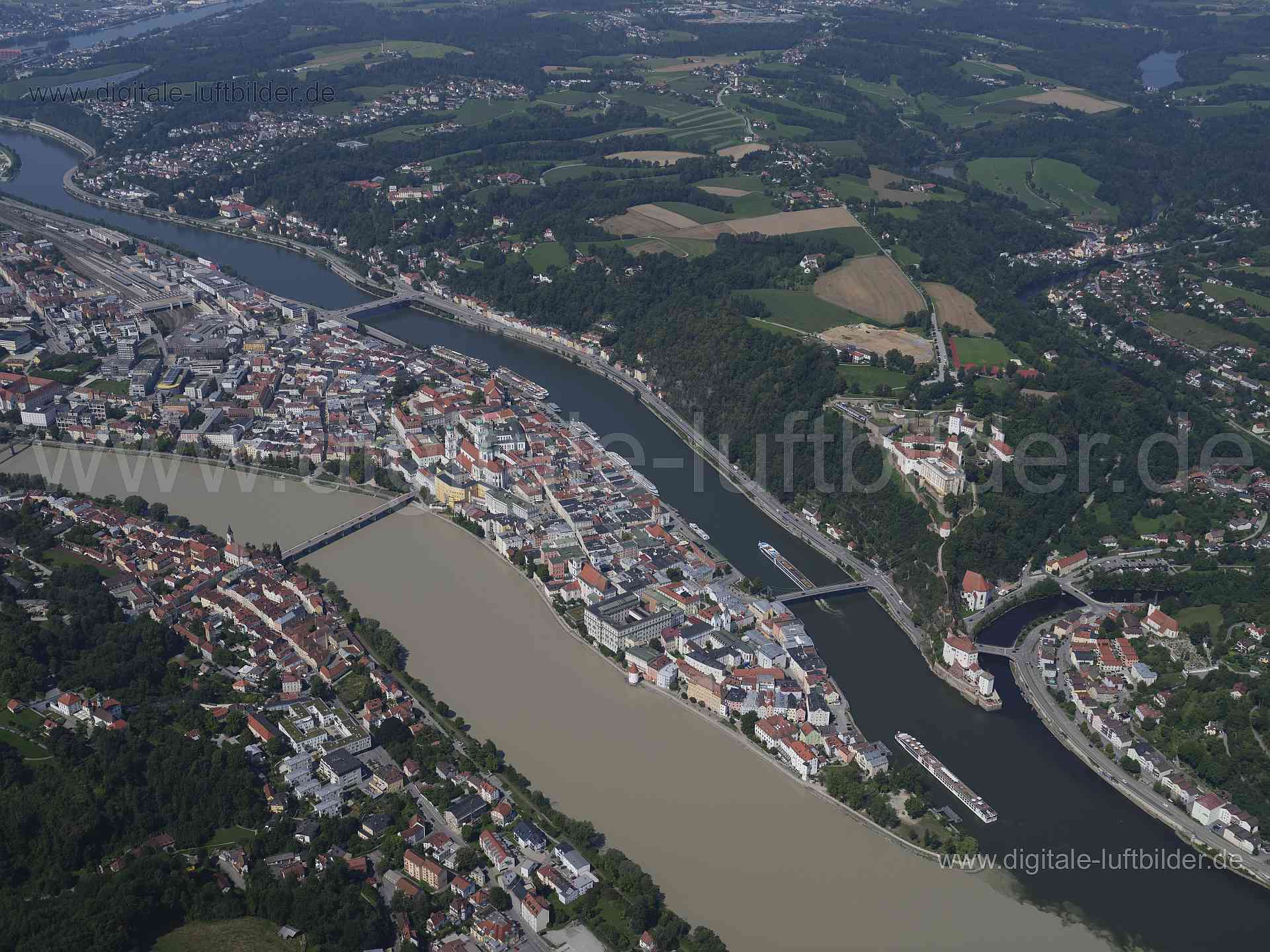 Luftaufnahme Passau in Passau | Niederbayern, Bayern