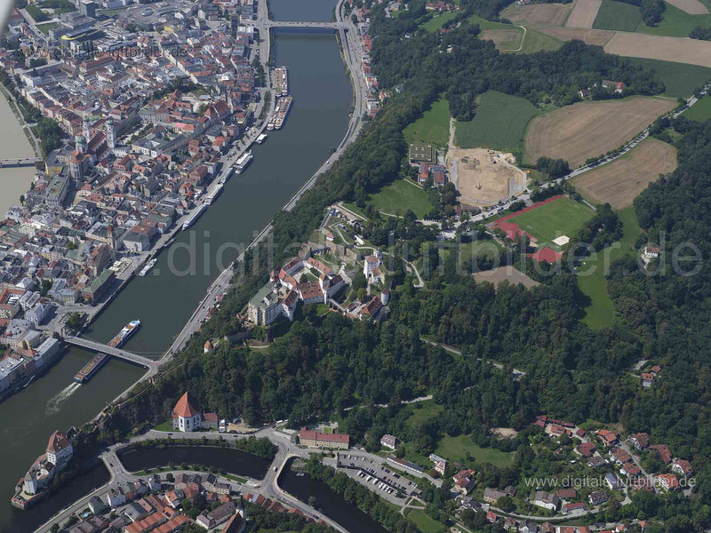 Luftaufnahme Veste Oberhaus in Passau | Niederbayern, Bayern