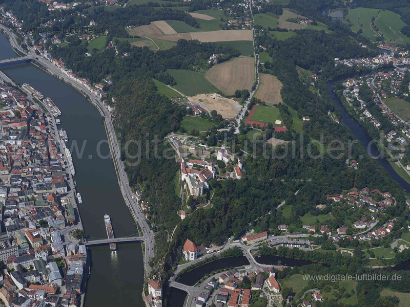 Luftaufnahme Veste Oberhaus in Passau | Niederbayern, Bayern