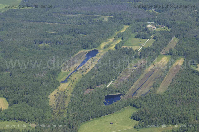Luftaufnahme Schwarzlaichmoor in Peiting | Oberbayern, Bayern