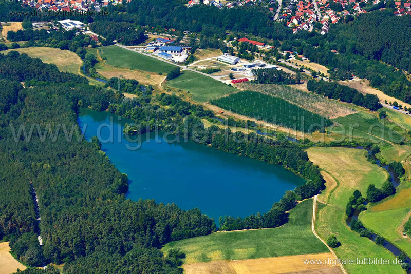 Luftaufnahme Petersgmünder Baggerweiher in Petersgmünd | Mittelfranken, Bayern