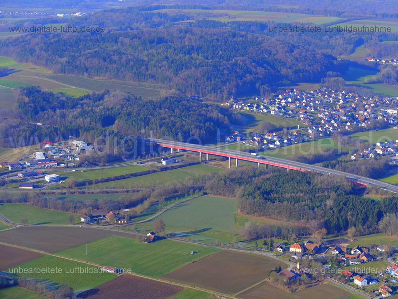 Luftaufnahme Talbrücke Pilsach in Pilsach | Oberpfalz, Bayern