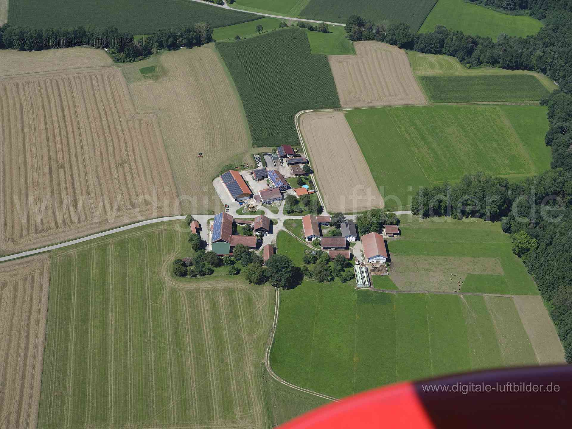 Luftaufnahme Holzhausen in Polling | Oberbayern, Bayern