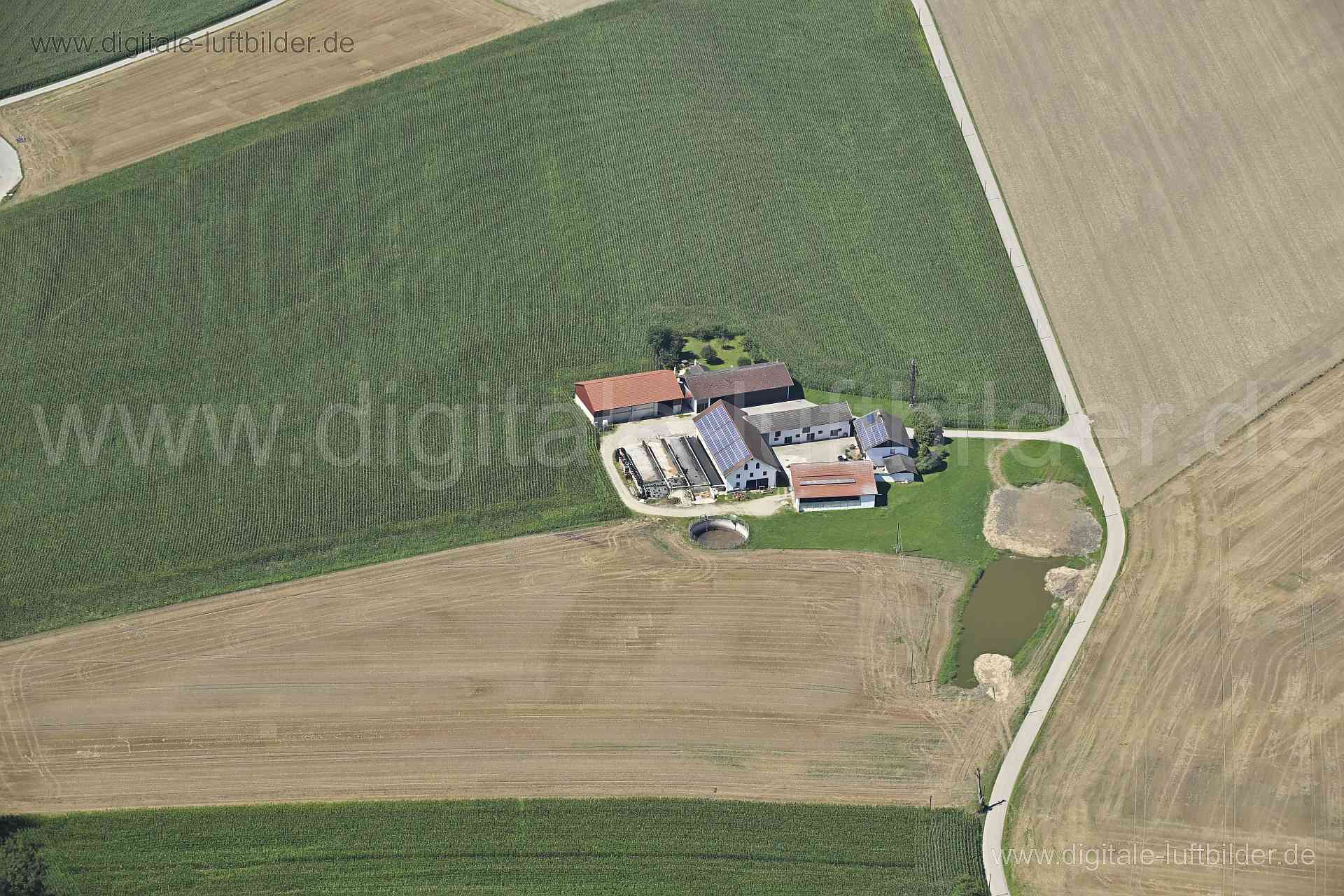 Luftaufnahme Liebhartsberg in Polling | Oberbayern, Bayern