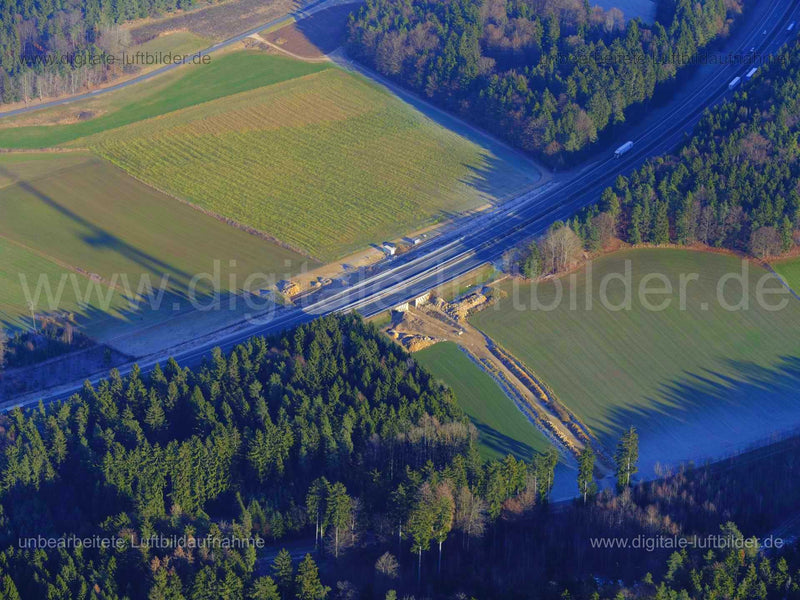 Luftaufnahme Autobahn A6 bei Poppberg in Poppberg | Oberpfalz, Bayern