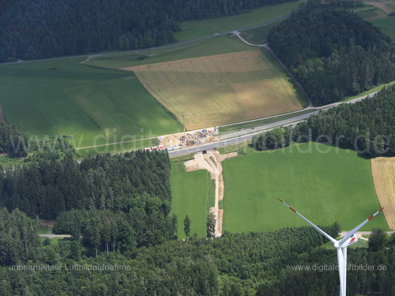 Luftaufnahme Baustelle Autobahn bei Poppberg in Poppberg | Oberpfalz, Bayern