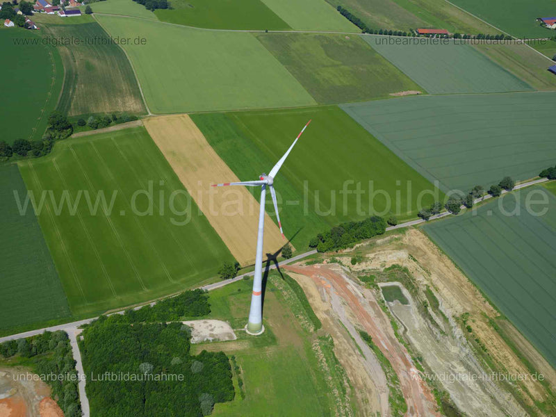 Luftaufnahme Windrad bei Pullhausen in Pullhausen | Oberbayern, Bayern