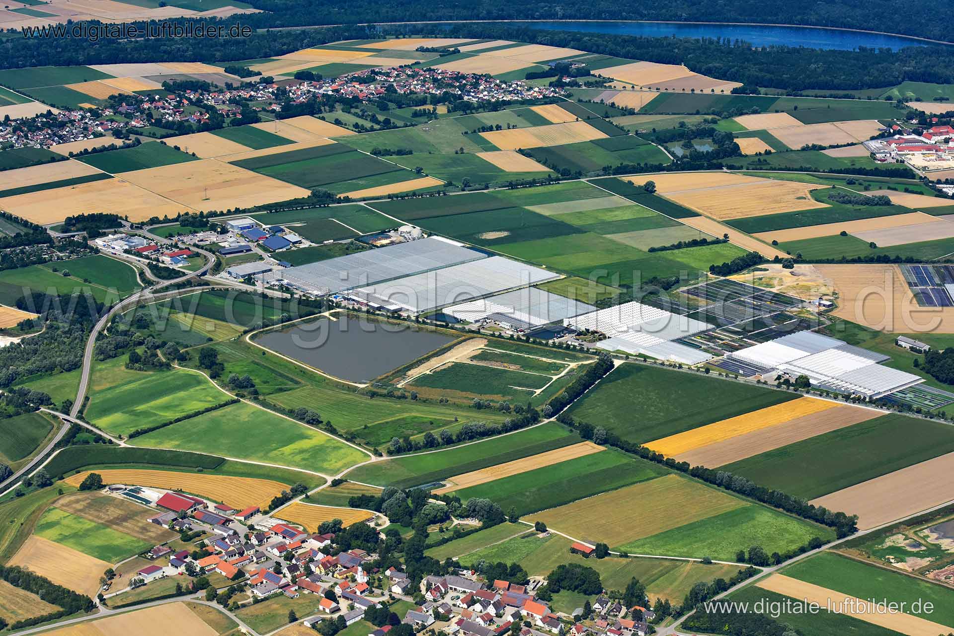 Luftaufnahme Gärtnersiedlung in Rain | Schwaben, Bayern