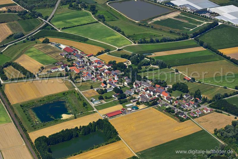 Luftaufnahme Mittelstetten in Rain | Schwaben, Bayern