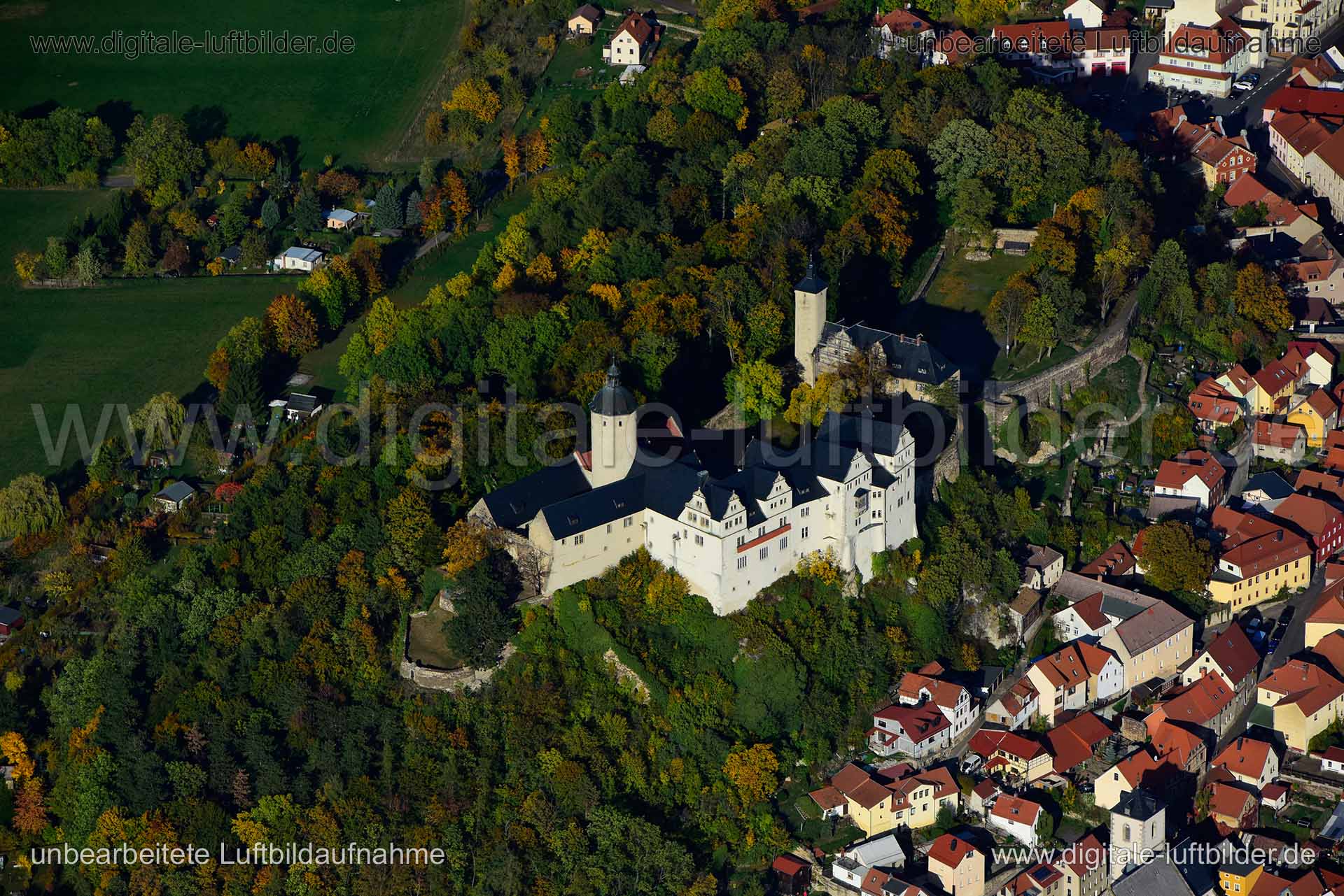 Luftaufnahme Burg Ranis in Ranis | Thüringen, Thüringen