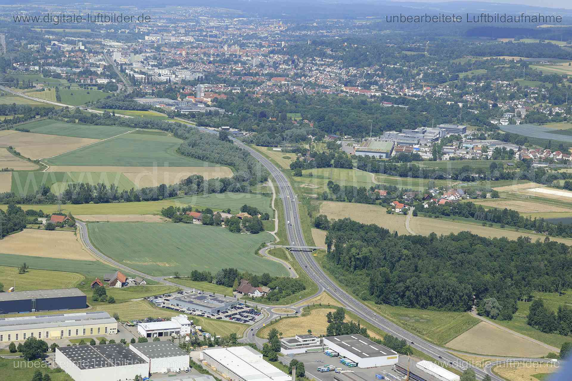 Luftaufnahme Bundesstraße B30 in Ravensburg | Raensburg, Baden-Württemberg