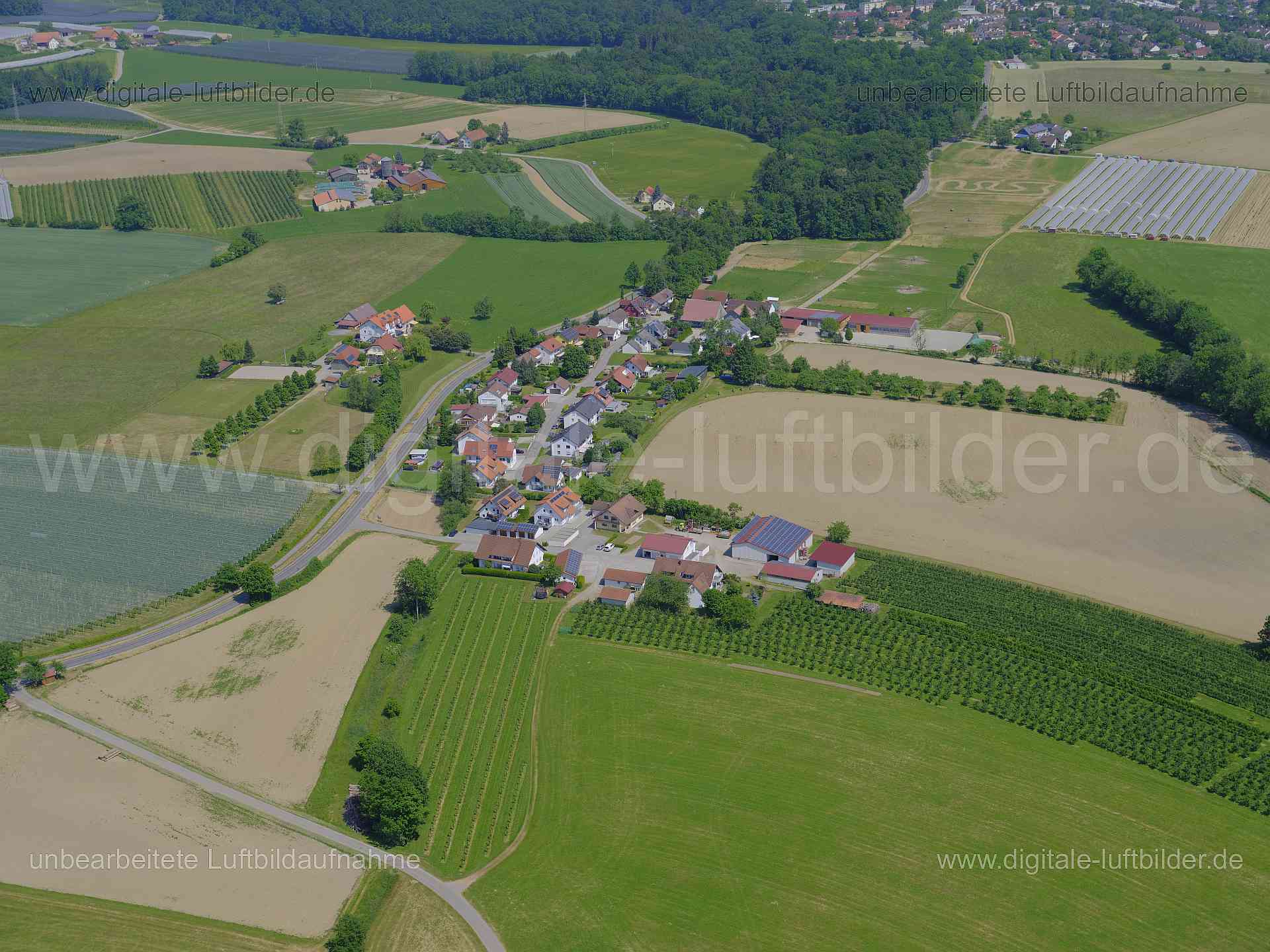 Luftbild - Hagenbach, Ort: Ravensburg, Tags: Hagenbach, Dorf, ...