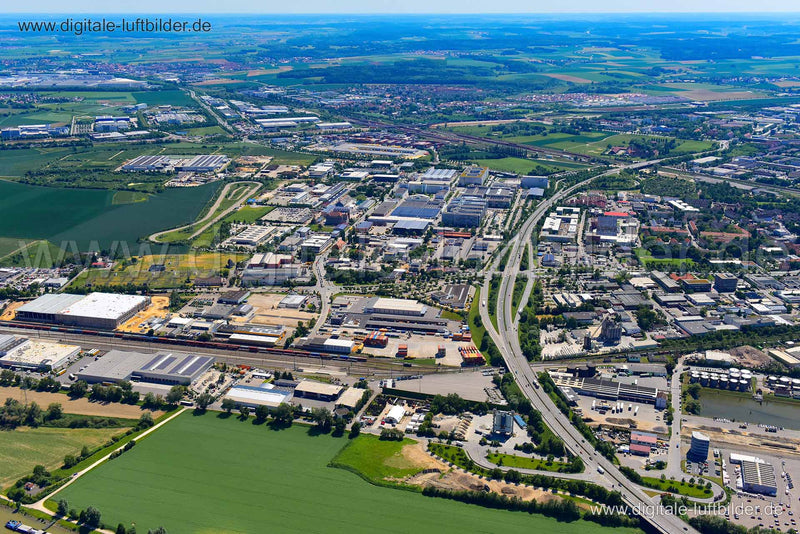 Luftaufnahme Gewerbegebiet in Regensburg | Oberpfalz, Bayern