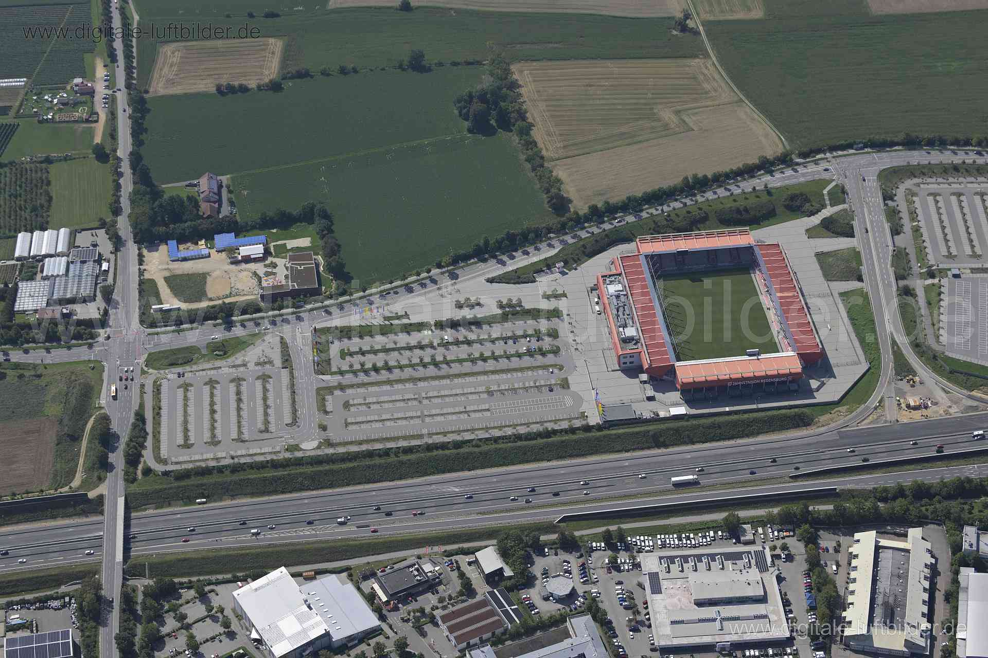 Luftaufnahme Jahnstadion Regenburg in Regensburg | Oberpfalz, Bayern