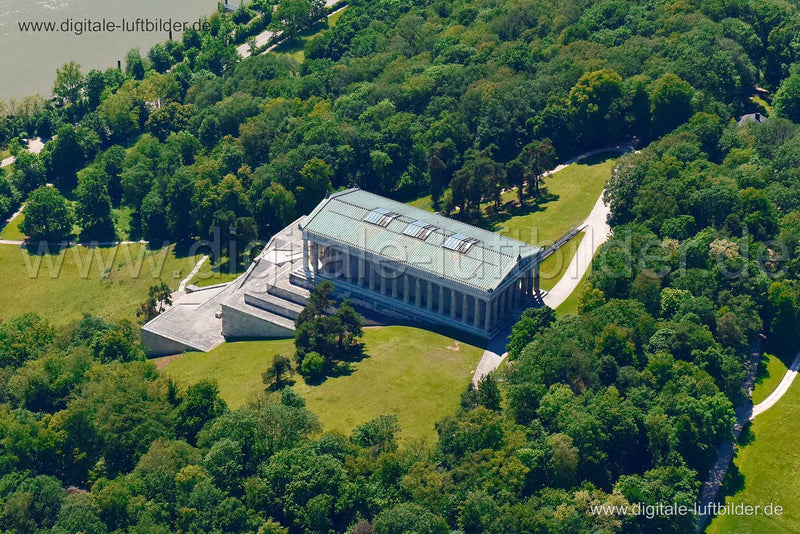 Luftaufnahme Walhalla in Regensburg | Oberpfalz, Bayern