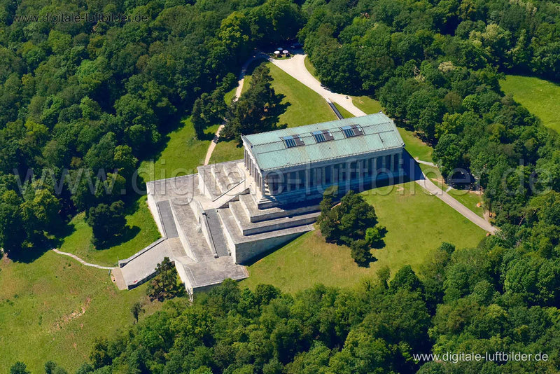Luftaufnahme Walhalla in Regensburg | Oberpfalz, Bayern