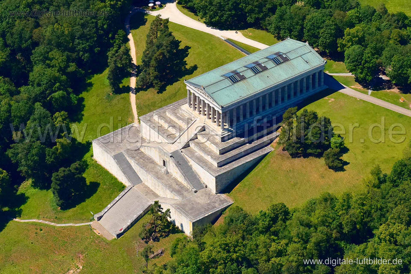 Luftaufnahme Walhalla in Regensburg | Oberpfalz, Bayern
