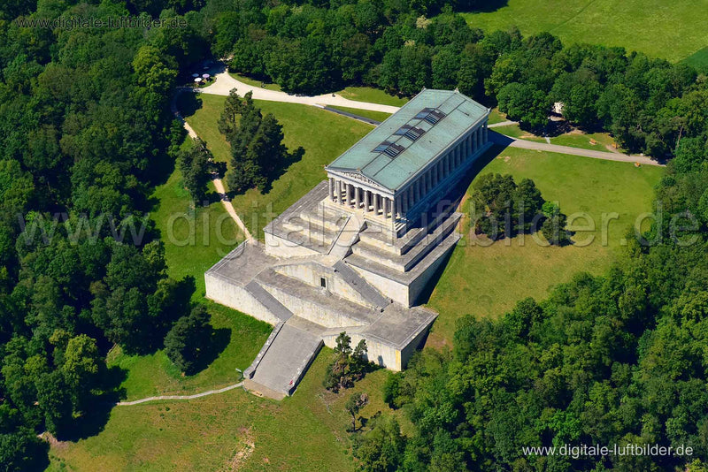 Luftaufnahme Walhalla in Regensburg | Oberpfalz, Bayern
