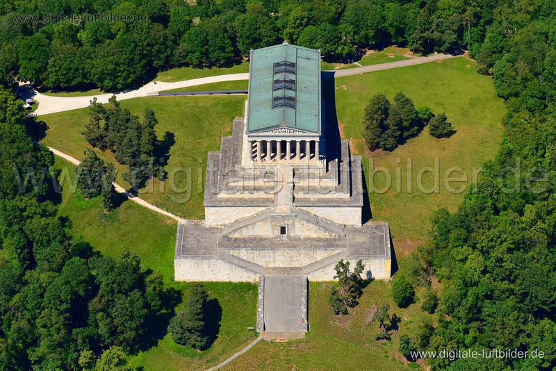 Luftaufnahme Walhalla in Regensburg | Oberpfalz, Bayern