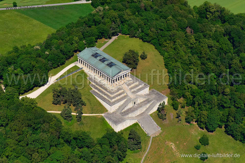 Luftaufnahme Walhalla in Regensburg | Oberpfalz, Bayern