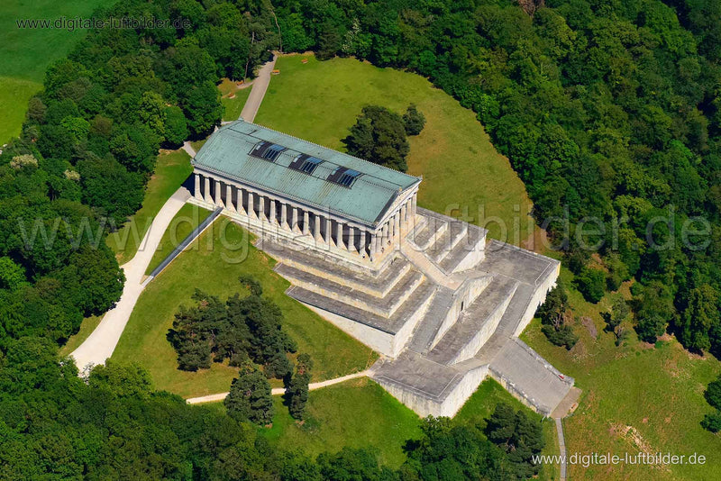 Luftaufnahme Walhalla in Regensburg | Oberpfalz, Bayern