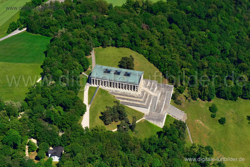 Luftaufnahme Walhalla in Regensburg | Oberpfalz, Bayern