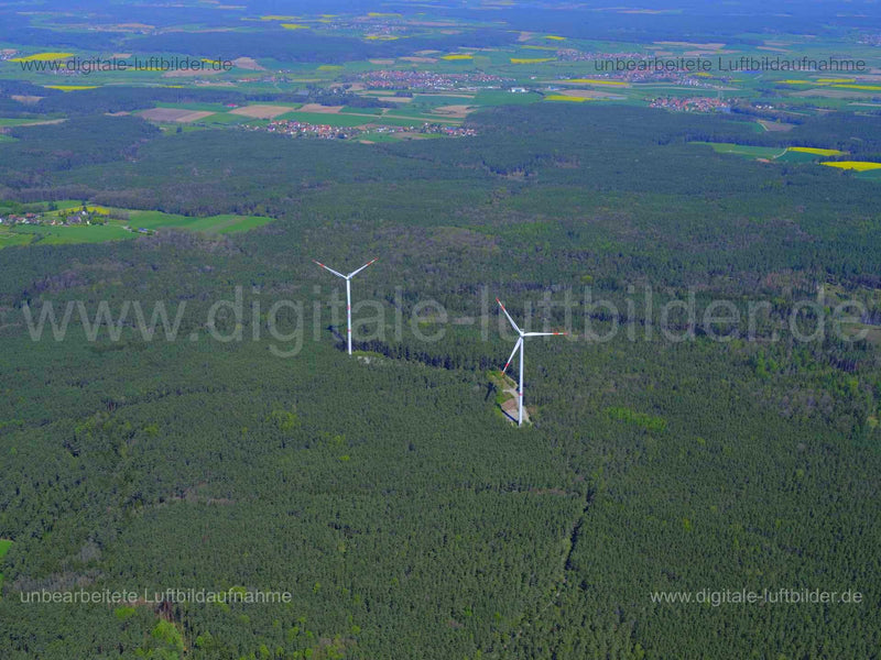 Luftaufnahme Windräder bei Rezelsdorf in Rezelsdorf | Mittelfranken, Bayern