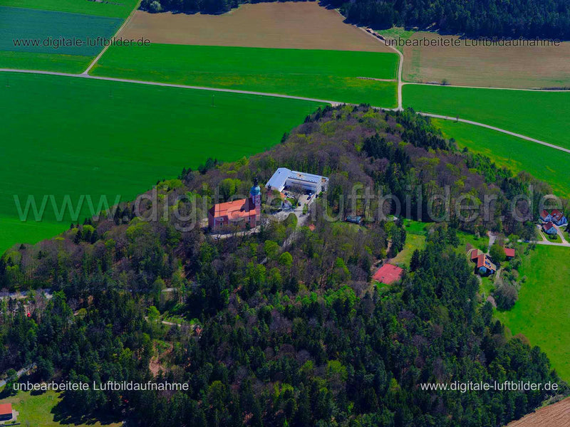 Luftaufnahme Wallfahrtskirche Maria Heil der Kranken in Richthofen | Oberpfalz, Bayern