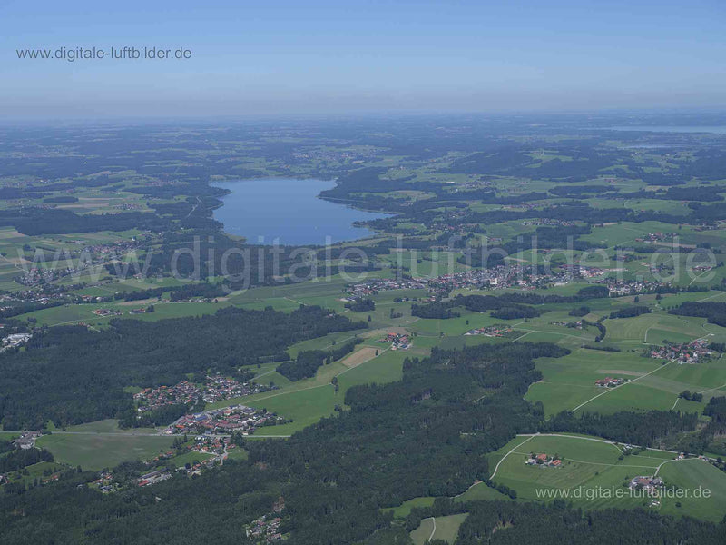 Luftaufnahme Simssee in Rosenheim | Oberbayern, Bayern